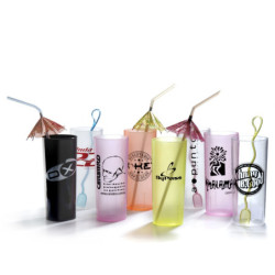 Vaso trago largo flexible 250 cc PP Ultravioleta