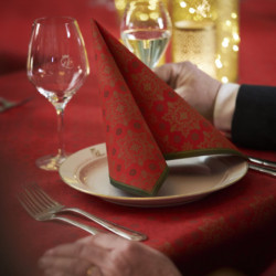 Servilleta Dunisoft X-Mas Deco Red 40x40
