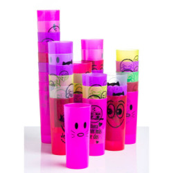 Trago largo flexible Fucsia impreso Gatito Negro