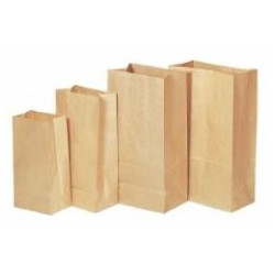 Bolsa Kraft Marrón M fondo cuadrado