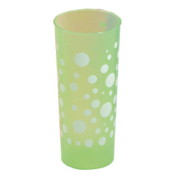 Trago largo flexible Verde impreso Lunares Blanco