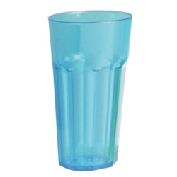 Vaso facetado 375 cc PS Azul