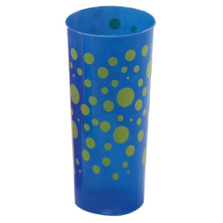 Trago largo flexible Azul impreso Lunares Amarillo