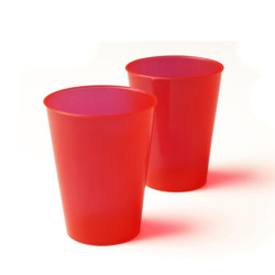 Vaso Junior flexible 350 cc PP Rojo