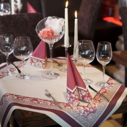 Cubre mantel DC Amira Bordeaux