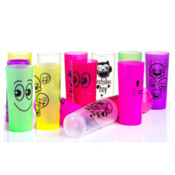 Trago largo flexible Negro Ojos Plata