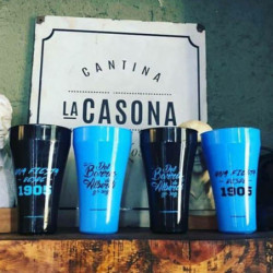 Vaso New Big flexible 840 cc PP Celeste impreso