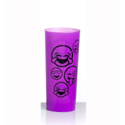 Trago largo flexible Violeta impreso Emoticons Negro