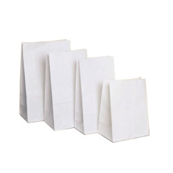 Bolsa Kraft Blanca M fondo cuadrado