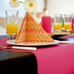 Servilleta Tissue Design Zig Zag Stripes Red 33x33