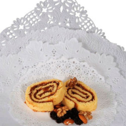 Blonda calada papel redonda 25 cm