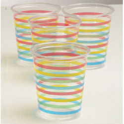 Vaso Cristal 180 cc PS con diseño Rayado